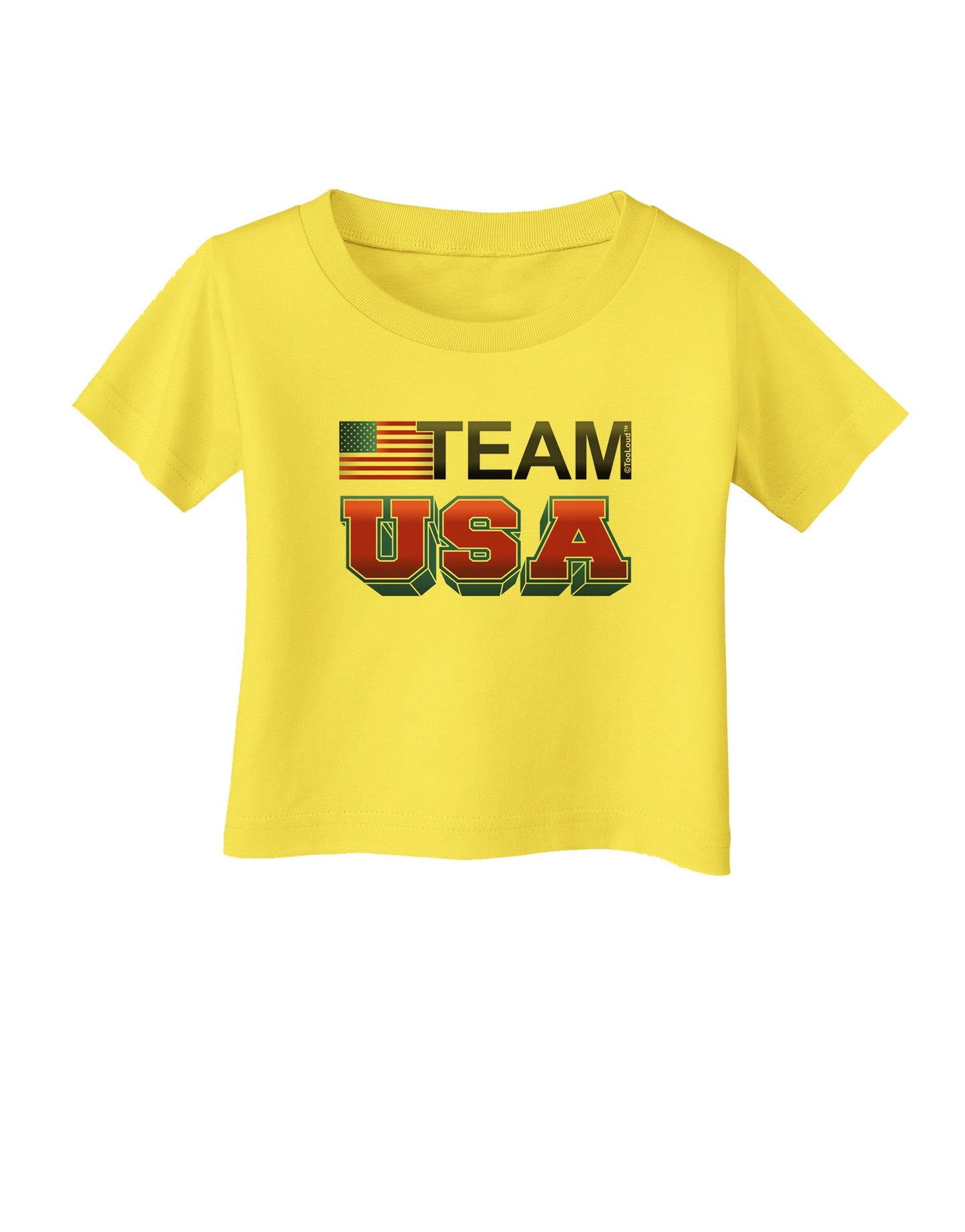 Sporty Team USA Infant T-Shirt-Infant T-Shirt-TooLoud-Yellow-06-Months-Davson Sales