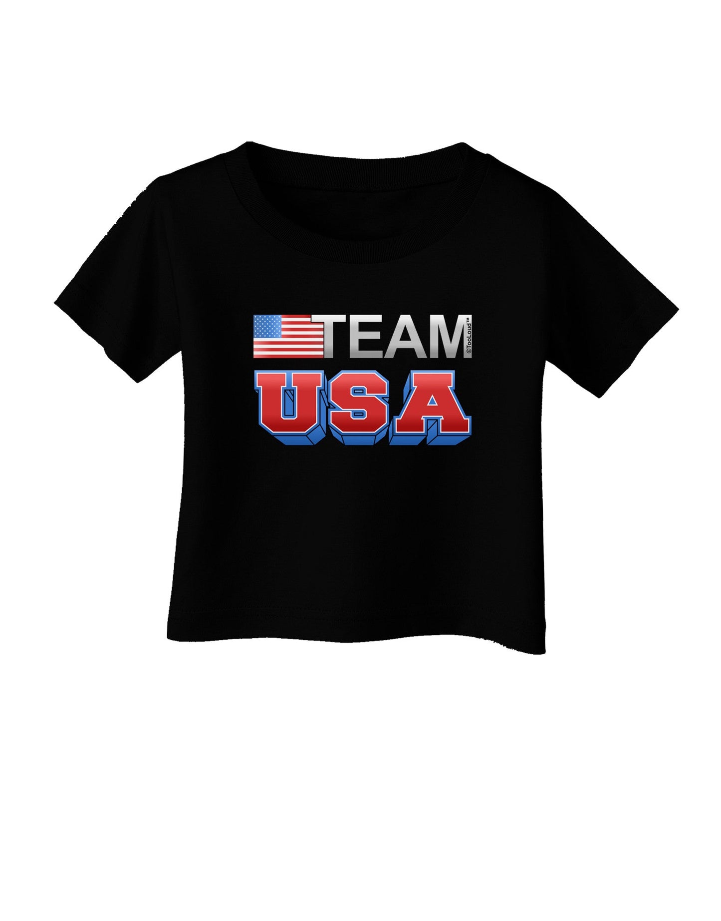 Sporty Team USA Infant T-Shirt Dark-Infant T-Shirt-TooLoud-Black-06-Months-Davson Sales