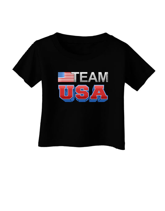 Sporty Team USA Infant T-Shirt Dark-Infant T-Shirt-TooLoud-Black-06-Months-Davson Sales