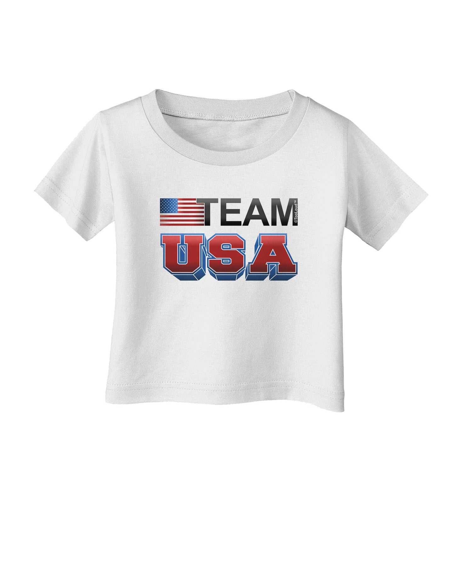 Sporty Team USA Infant T-Shirt-Infant T-Shirt-TooLoud-White-06-Months-Davson Sales