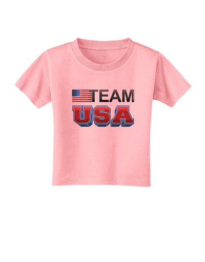 Sporty Team USA Toddler T-Shirt-Toddler T-Shirt-TooLoud-Candy-Pink-2T-Davson Sales