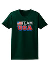 Sporty Team USA Womens Dark T-Shirt-TooLoud-Forest-Green-Small-Davson Sales