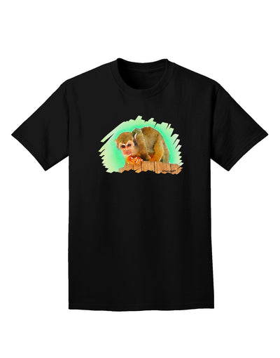 Squirrel Monkey Watercolor Adult Dark T-Shirt-Mens T-Shirt-TooLoud-Black-Small-Davson Sales