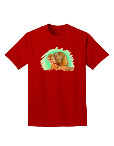 Squirrel Monkey Watercolor Adult Dark T-Shirt-Mens T-Shirt-TooLoud-Red-Small-Davson Sales