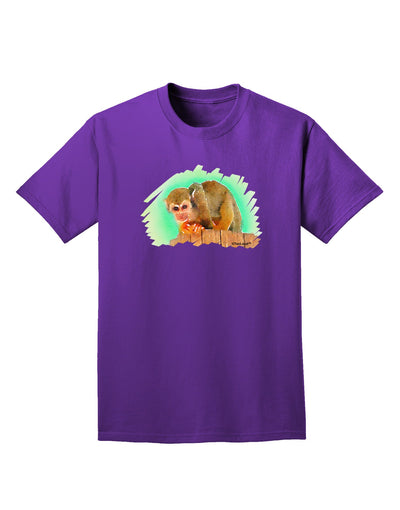 Squirrel Monkey Watercolor Adult Dark T-Shirt-Mens T-Shirt-TooLoud-Purple-Small-Davson Sales