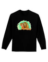 Squirrel Monkey Watercolor Adult Long Sleeve Dark T-Shirt-TooLoud-Black-Small-Davson Sales