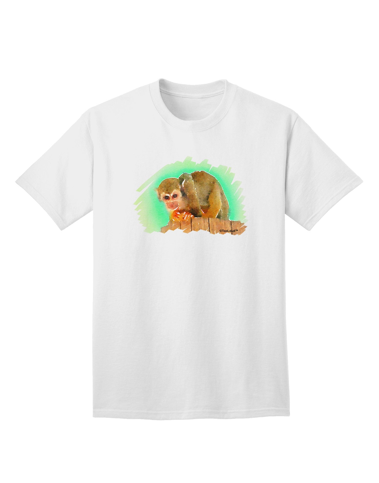 Squirrel Monkey Watercolor Adult T-Shirt-Mens T-Shirt-TooLoud-White-Small-Davson Sales