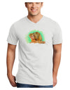 Squirrel Monkey Watercolor Adult V-Neck T-shirt-Mens V-Neck T-Shirt-TooLoud-White-Small-Davson Sales