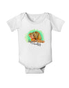 Squirrel Monkey Watercolor Text Baby Romper Bodysuit-Baby Romper-TooLoud-White-06-Months-Davson Sales