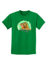 Squirrel Monkey Watercolor Text Childrens Dark T-Shirt-Childrens T-Shirt-TooLoud-Kelly-Green-X-Small-Davson Sales