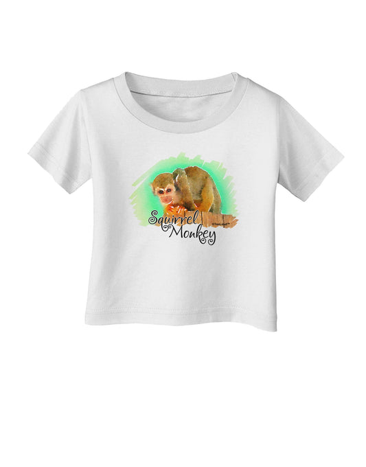 Squirrel Monkey Watercolor Text Infant T-Shirt-Infant T-Shirt-TooLoud-White-06-Months-Davson Sales