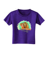 Squirrel Monkey Watercolor Text Toddler T-Shirt Dark-Toddler T-Shirt-TooLoud-Purple-2T-Davson Sales