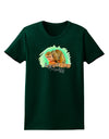 Squirrel Monkey Watercolor Text Womens Dark T-Shirt-TooLoud-Forest-Green-Small-Davson Sales