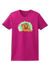 Squirrel Monkey Watercolor Womens Dark T-Shirt-TooLoud-Hot-Pink-Small-Davson Sales