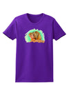 Squirrel Monkey Watercolor Womens Dark T-Shirt-TooLoud-Purple-X-Small-Davson Sales