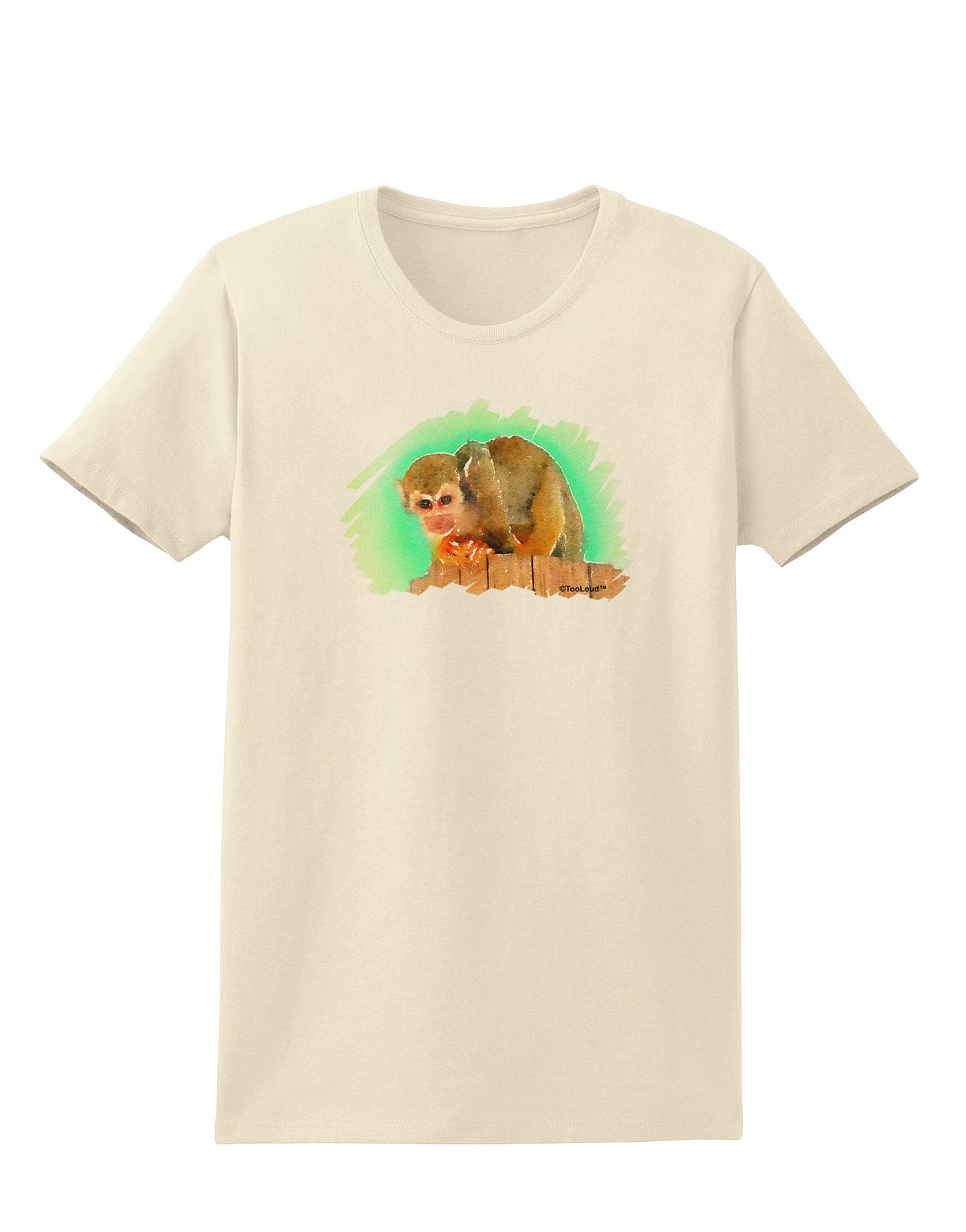 Squirrel Monkey Watercolor Womens T-Shirt-Womens T-Shirt-TooLoud-Natural-X-Small-Davson Sales