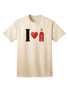 Sriracha-inspired Adult T-Shirt with I Heart Design by TooLoud-Mens T-shirts-TooLoud-Natural-Small-Davson Sales