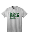 St Patrick is my Drinking Buddy - Premium Adult T-Shirt for Celebratory Occasions-Mens T-shirts-TooLoud-AshGray-Small-Davson Sales