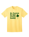 St Patrick is my Drinking Buddy - Premium Adult T-Shirt for Celebratory Occasions-Mens T-shirts-TooLoud-Yellow-Small-Davson Sales