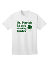 St Patrick is my Drinking Buddy - Premium Adult T-Shirt for Celebratory Occasions-Mens T-shirts-TooLoud-White-Small-Davson Sales