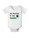 St Patrick is my Homie Baby Romper Bodysuit-Baby Romper-TooLoud-White-06-Months-Davson Sales