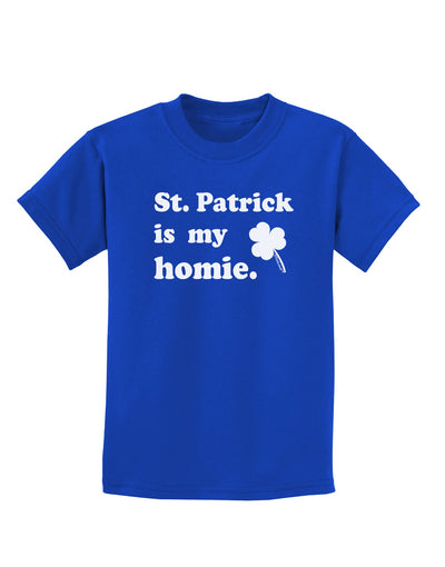 St Patrick is my Homie Childrens Dark T-Shirt-Childrens T-Shirt-TooLoud-Royal-Blue-X-Small-Davson Sales