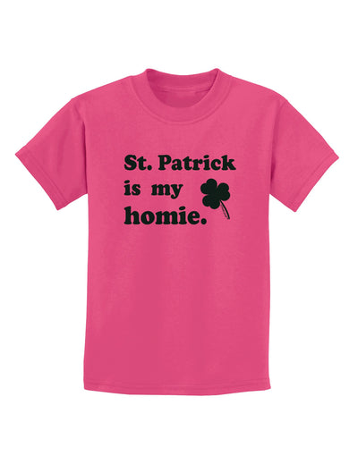 St Patrick is my Homie Childrens T-Shirt-Childrens T-Shirt-TooLoud-Sangria-X-Small-Davson Sales