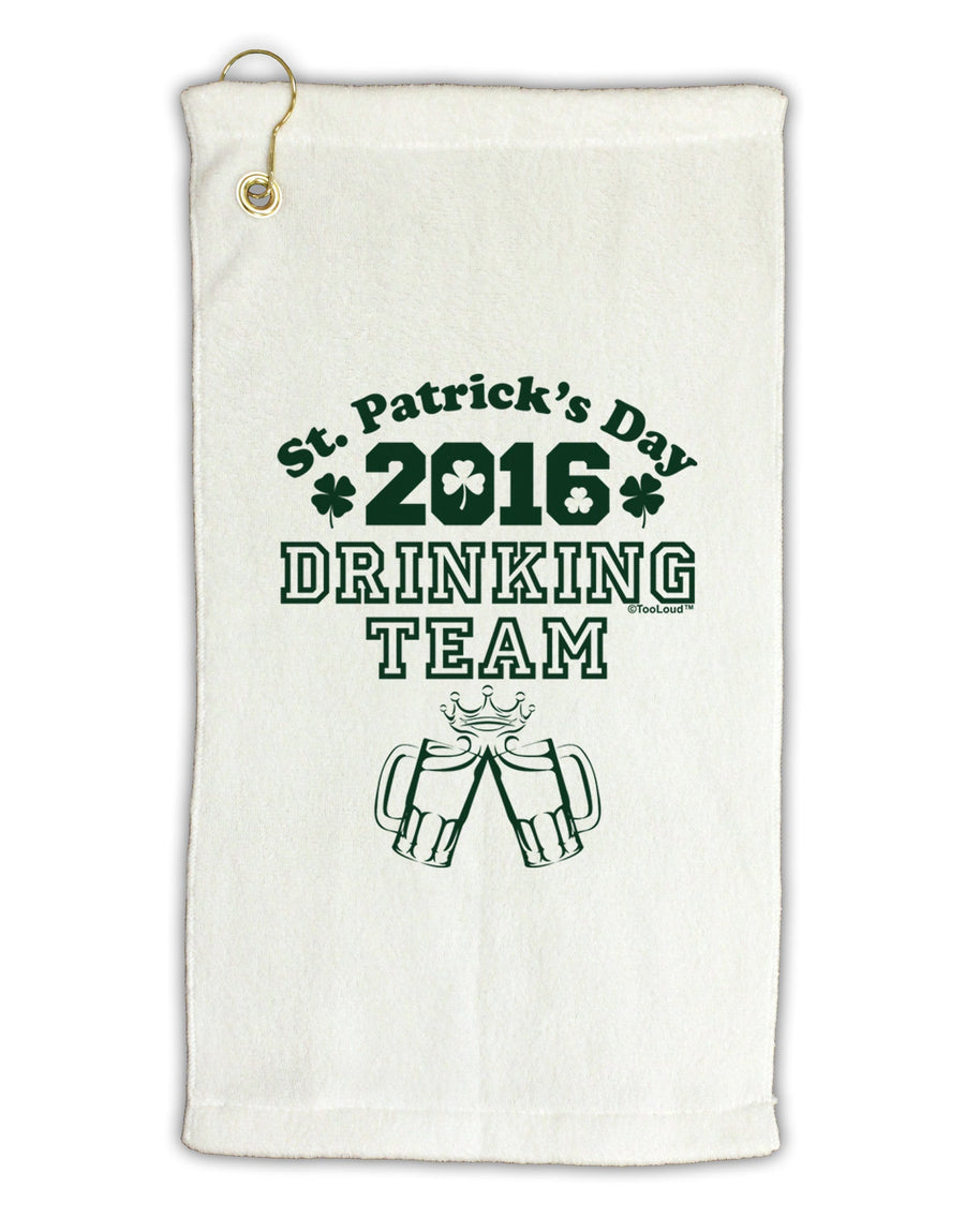St Patricks Day Drinking Team Micro Terry Gromet Golf Towel 16 x 25 inch-Golf Towel-TooLoud-White-Davson Sales