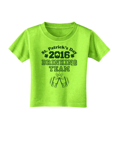 St Patricks Day Drinking Team Toddler T-Shirt-Toddler T-Shirt-TooLoud-Lime-Green-2T-Davson Sales