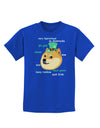 St Patricks Day Leprechaun Doge Childrens Dark T-Shirt-Childrens T-Shirt-TooLoud-Royal-Blue-X-Small-Davson Sales