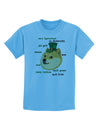 St Patricks Day Leprechaun Doge Childrens T-Shirt-Childrens T-Shirt-TooLoud-Aquatic-Blue-X-Small-Davson Sales