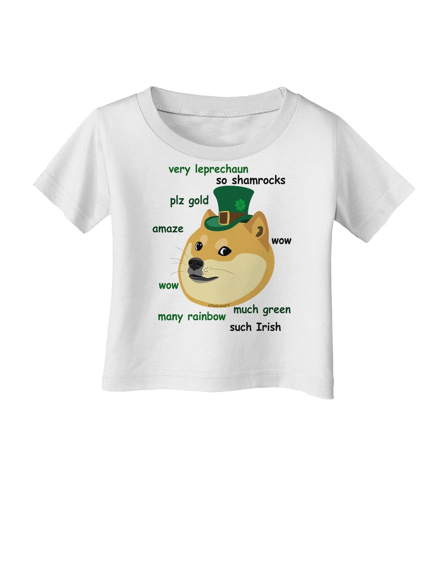 St Patricks Day Leprechaun Doge Infant T-Shirt-Infant T-Shirt-TooLoud-White-06-Months-Davson Sales