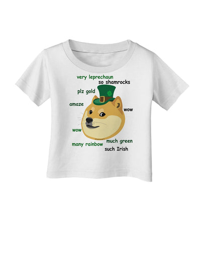 St Patricks Day Leprechaun Doge Infant T-Shirt-Infant T-Shirt-TooLoud-White-06-Months-Davson Sales