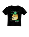 St Patricks Day Leprechaun Doge Toddler T-Shirt Dark-Toddler T-Shirt-TooLoud-Black-2T-Davson Sales