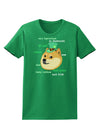 St Patricks Day Leprechaun Doge Womens Dark T-Shirt-TooLoud-Kelly-Green-X-Small-Davson Sales