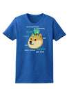 St Patricks Day Leprechaun Doge Womens Dark T-Shirt-TooLoud-Royal-Blue-X-Small-Davson Sales