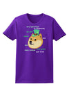 St Patricks Day Leprechaun Doge Womens Dark T-Shirt-TooLoud-Purple-X-Small-Davson Sales