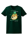 St Patricks Day Leprechaun Doge Womens Dark T-Shirt-TooLoud-Forest-Green-Small-Davson Sales