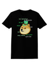 St Patricks Day Leprechaun Doge Womens Dark T-Shirt-TooLoud-Black-X-Small-Davson Sales