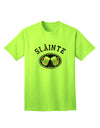 St. Patrick's Day Irish Cheers Adult T-Shirt: Embrace the Spirit of Slainte with TooLoud-Mens T-shirts-TooLoud-Neon-Green-Small-Davson Sales