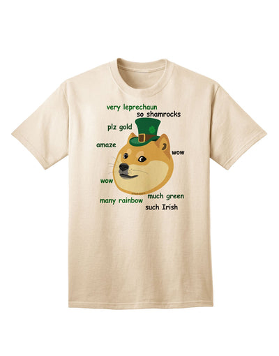 St. Patrick's Day Leprechaun Doge Adult T-Shirt: Exclusive Limited Edition-Mens T-shirts-TooLoud-Natural-Small-Davson Sales