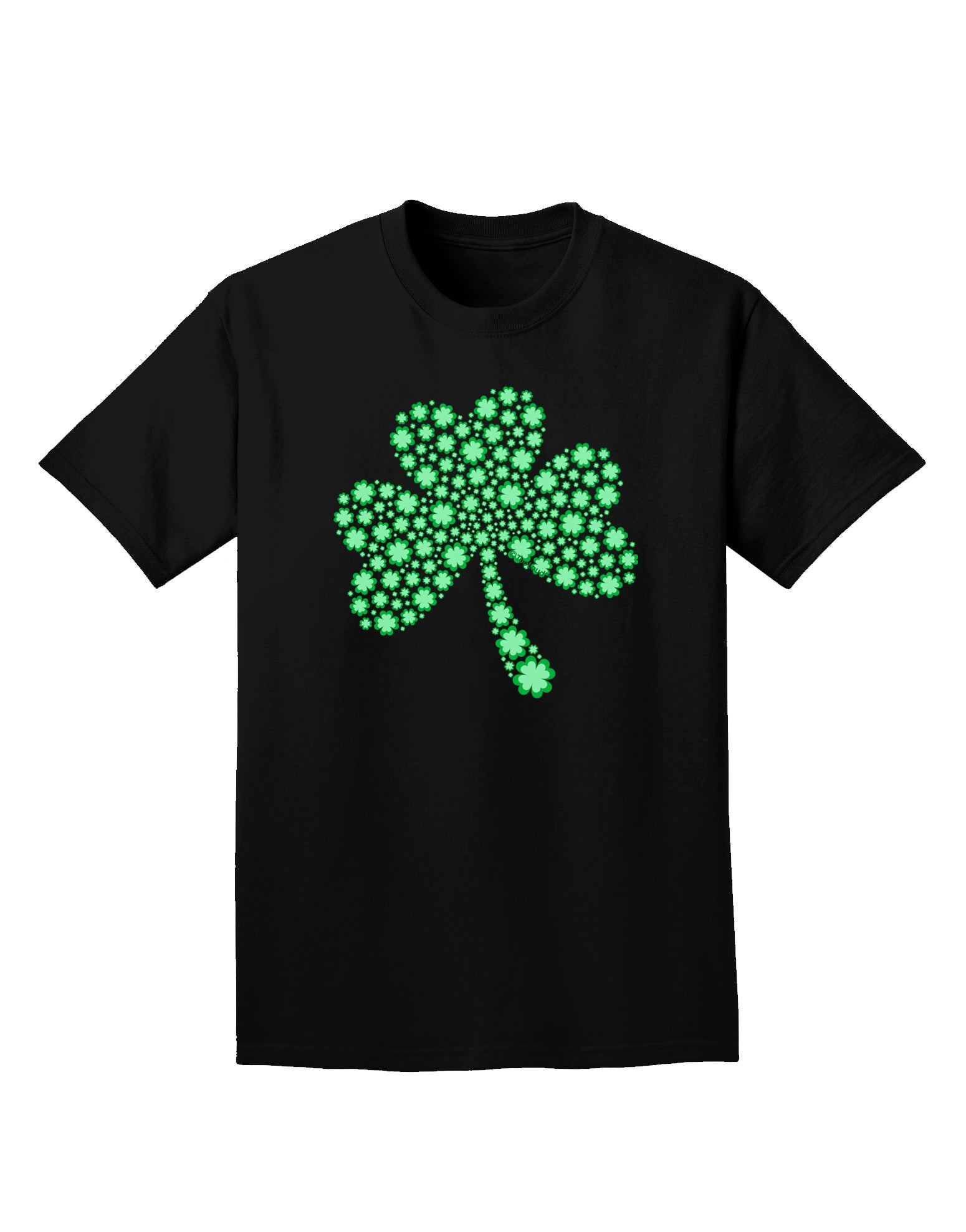 St. Patrick's Day Shamrock Design - Shamrocks Adult Dark T-Shirt by TooLoud-Mens T-Shirt-TooLoud-Black-Small-Davson Sales