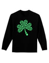 St. Patrick's Day Shamrock Design - Shamrocks Adult Long Sleeve Dark T-Shirt by TooLoud-Clothing-TooLoud-Black-Small-Davson Sales