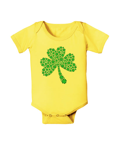 St. Patrick's Day Shamrock Design - Shamrocks Baby Romper Bodysuit by TooLoud-Baby Romper-TooLoud-Yellow-06-Months-Davson Sales