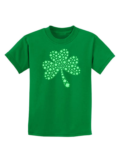 St. Patrick's Day Shamrock Design - Shamrocks Childrens Dark T-Shirt by TooLoud-Childrens T-Shirt-TooLoud-Kelly-Green-X-Small-Davson Sales