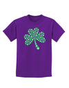 St. Patrick's Day Shamrock Design - Shamrocks Childrens Dark T-Shirt by TooLoud-Childrens T-Shirt-TooLoud-Purple-X-Small-Davson Sales