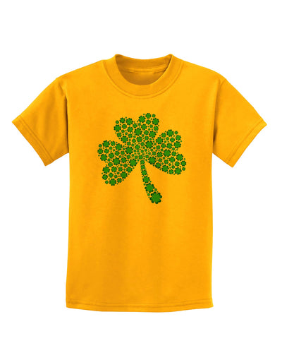 St. Patrick's Day Shamrock Design - Shamrocks Childrens T-Shirt by TooLoud-Childrens T-Shirt-TooLoud-Gold-X-Small-Davson Sales