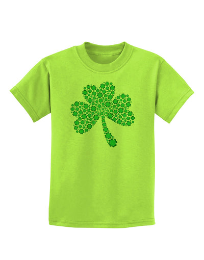 St. Patrick's Day Shamrock Design - Shamrocks Childrens T-Shirt by TooLoud-Childrens T-Shirt-TooLoud-Lime-Green-X-Small-Davson Sales