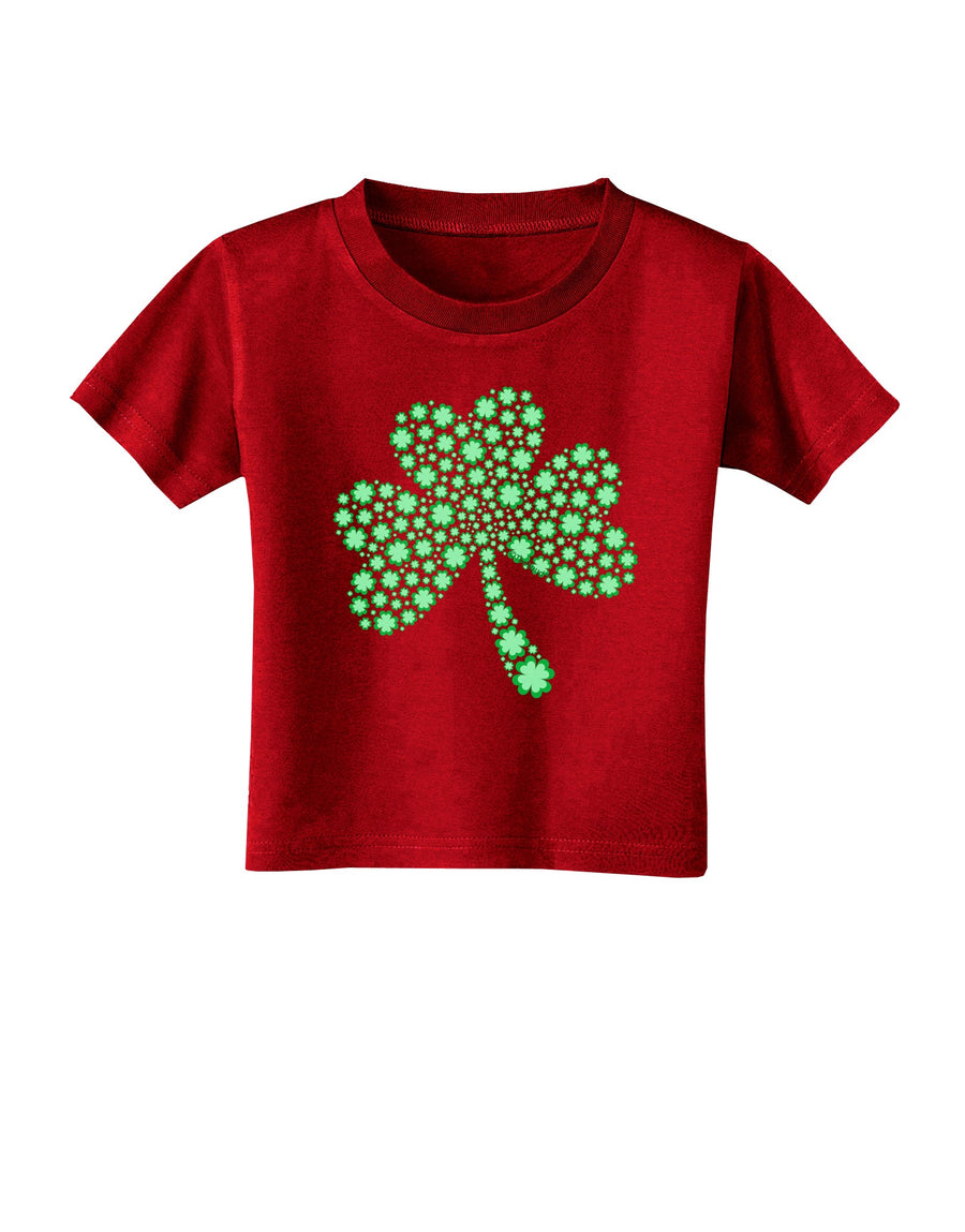 St. Patrick's Day Shamrock Design - Shamrocks Toddler T-Shirt Dark by TooLoud-Toddler T-Shirt-TooLoud-Black-2T-Davson Sales