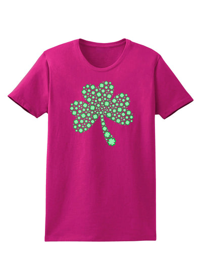 St. Patrick's Day Shamrock Design - Shamrocks Womens Dark T-Shirt by TooLoud-Womens T-Shirt-TooLoud-Hot-Pink-Small-Davson Sales